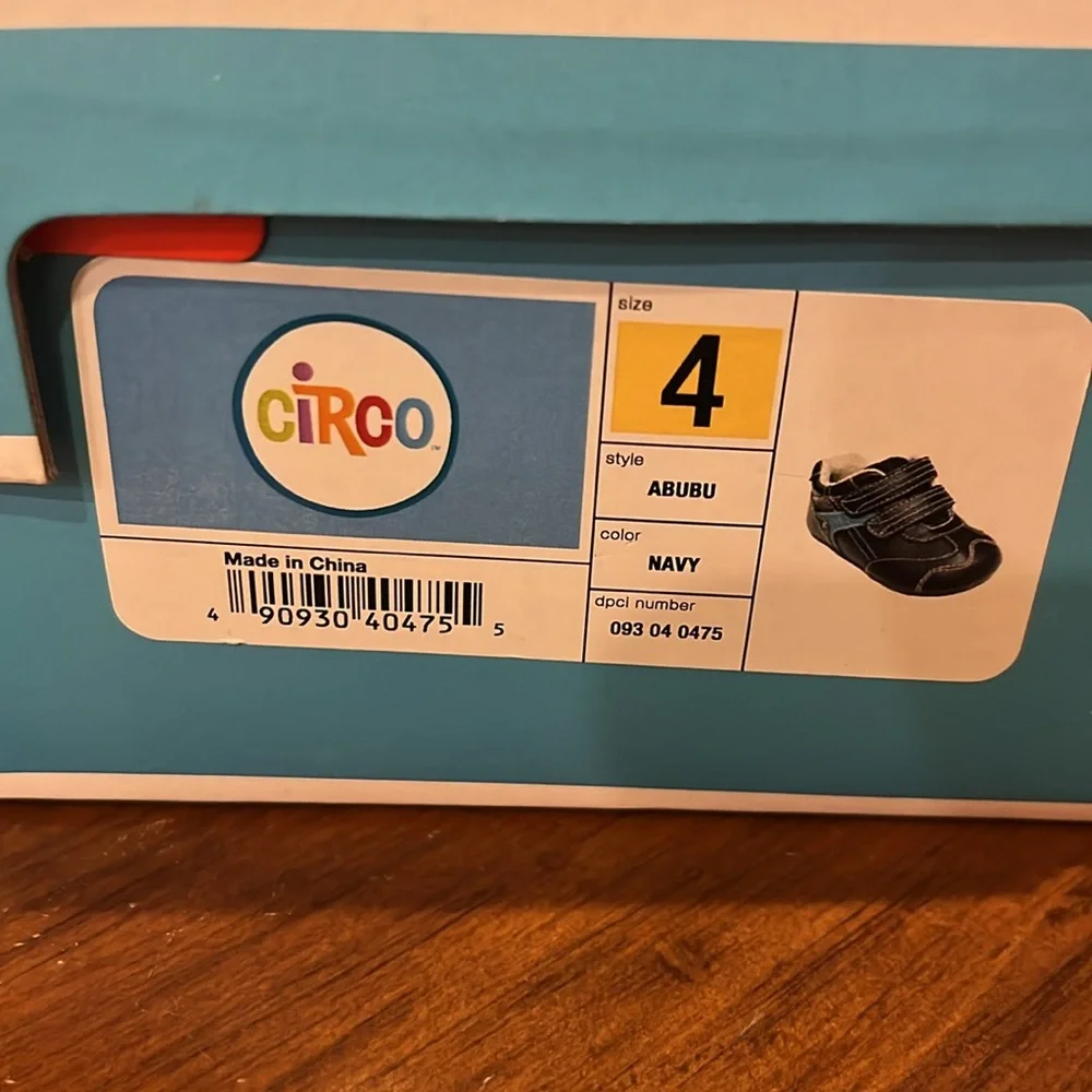 Circo Abubu Baby Infant Shoes Sneakers Hook and Loop navy Boys Size 4